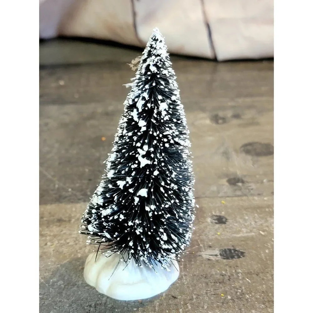 Lemax frosted snow pine tree Xmas Village accessory decor